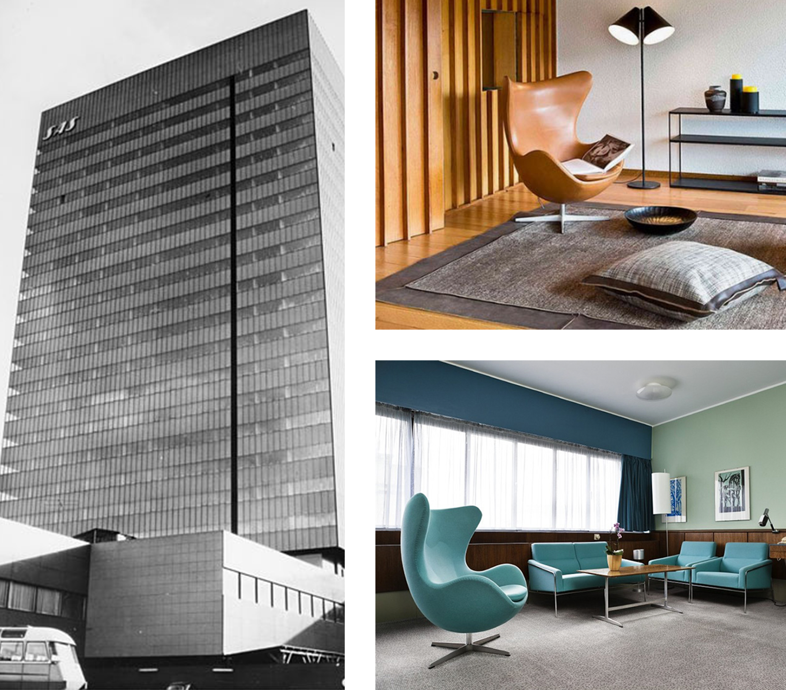 Arne Jacobsen Hotel & Egg Chair Designs