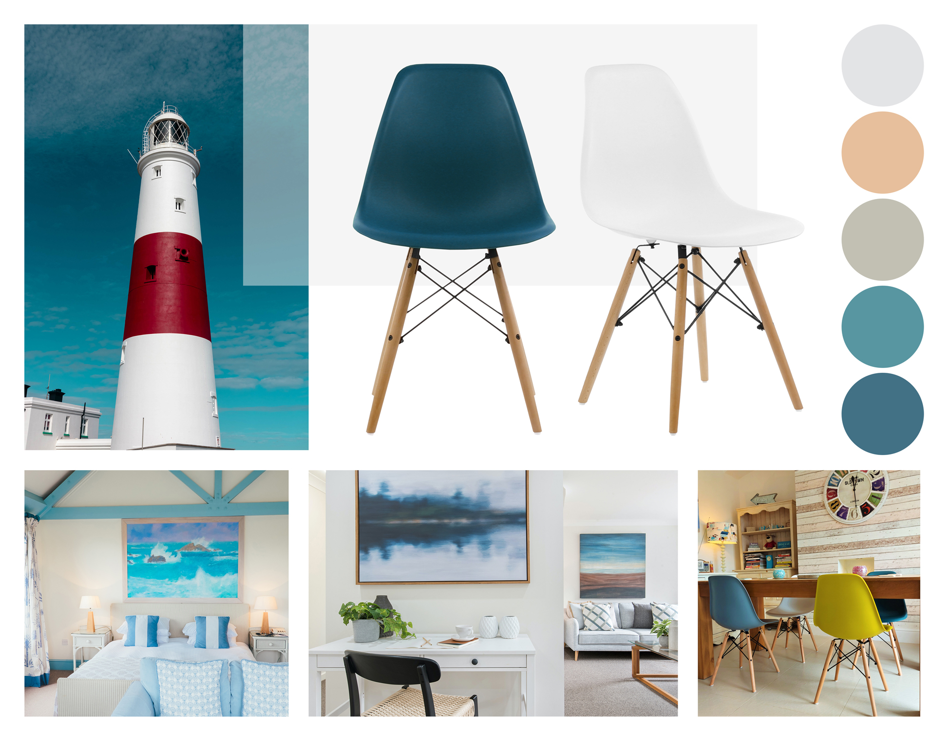 Eames Eiffel Chairs Used In Coastal Homes