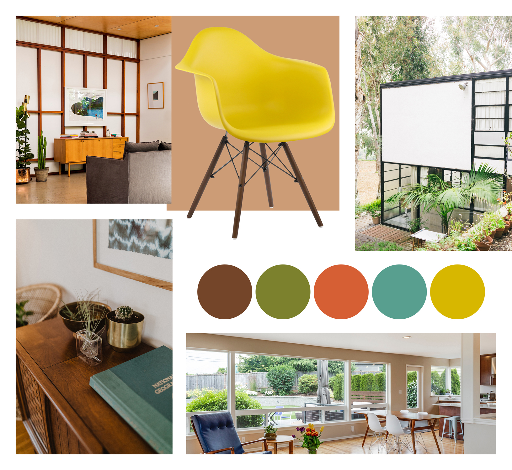 Eames Eiffel Chairs Used In Mid-Century Modern Homes