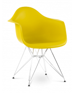 Eames DAR Chair Replica - Mustard & Chrome Legs 