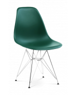 Eames DSR Chair Replica in Forest Green & Chrome Legs