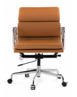 Eames Style EA217 Office Chair - Tan Brown Leather