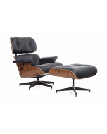 Designer Lounge Chair & Ottoman Replica - front angle