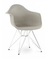 Designer Plastic Dining Armchair - front angle