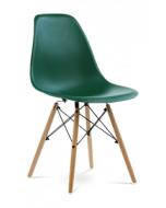 Eames DSW Chair Replica - BForest Green & Beech Legs Front Angle
