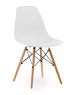 Eames DSW Chair Replica - White & Beech Legs
