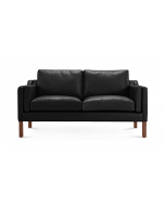 Mogensen 2212 Two Seat Sofa Replica - black leather