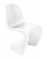 Panton Style S Chair - White Plastic