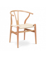 Wegner Wishbone Chair Replica in Beech Wood - front angle