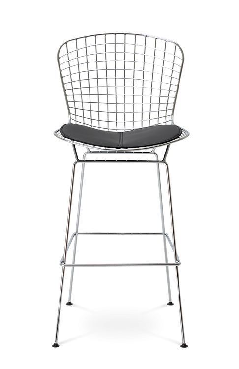 Wire bar shop stool black