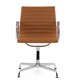 Eames Style EA108 Office Chair - Tan Brown Leather