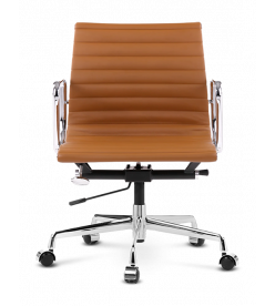 Office Chair in Tan Brown Leather - front