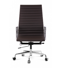 Eames Style EA119 Office Chair - Dark Brown Leather
