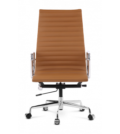 Eames Style EA119 Office Chair - Tan Brown Leather