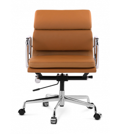 Office Chair in Tan Brown Leather - front