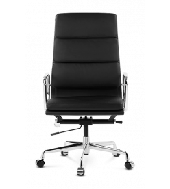 Eames Style EA219 Office Chair - Black Leather
