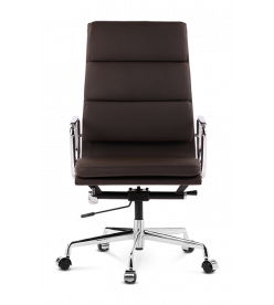 Eames Style EA219 Office Chair - Dark Brown Leather