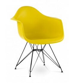 Eames DAR Chair Replica - Mustard & Black Legs 