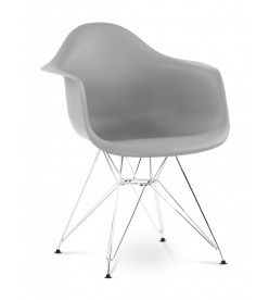 Eames DAR Chair Replica - Mid Grey & Chrome Legs