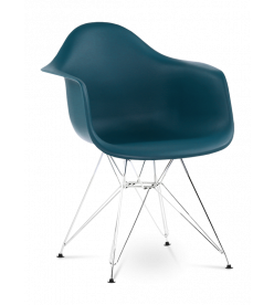 Eames DAR Chair Replica - Ocean & Chrome Legs 