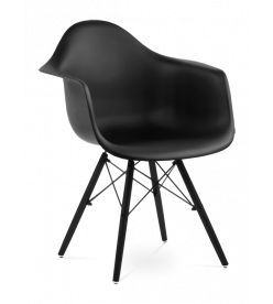 Eames DAW Chair Replica - Black & Black Legs 