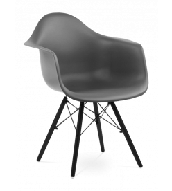 Eames DAW Chair Replica - Dark Grey & Black Legs 
