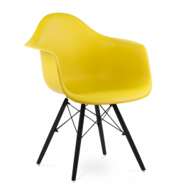Eames DAW Chair Replica - Mustard & Black Legs 
