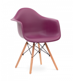 Limited Edition Eames Style DAW Chair - Mulberry & Beech Legs