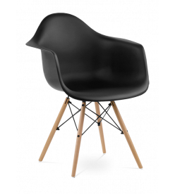 Eames DAW Chair Replica - Black & Beech Legs