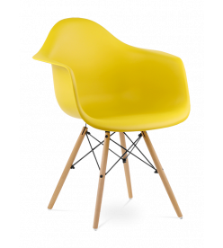 Eames DAW Chair Replica - Mustard & Beech Legs