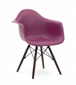 Limited Edition Eames Style DAW Chair - Mulberry & Walnut Legs