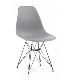 Eames DSR Chair Replica - Mid Grey & Black Legs