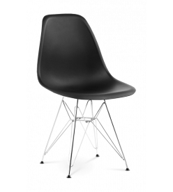 Eames DSR Chair Replica in Black & Chrome Legs