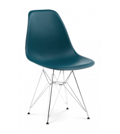 Eames DSR Chair Replica in Ocean & Chrome Legs