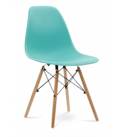 Limited Edition Eames Style DSW Chair - Cyan & Beech Legs