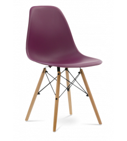 Limited Edition Eames Style DSW Chair - Mulberry & Beech Legs