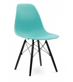 Limited Edition Eames Style DSW Chair - Cyan & Black Legs