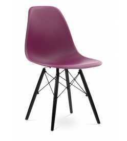 Limited Edition Eames Style DSW Chair - Mulberry & Black Legs