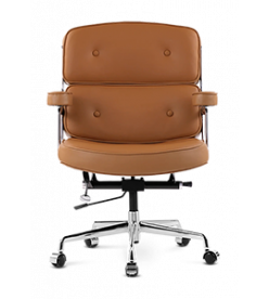 Eames Style Executive ES104 Office Chair - Tan Brown Leather