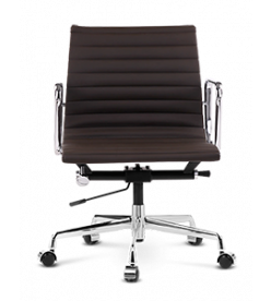 Eames Style EA117 Management Office Chair - Dark Brown Leather