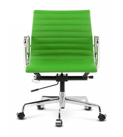 Designer Management Low Back Office Chair - Green Leather front