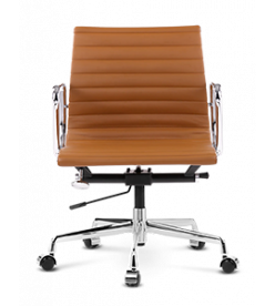 Eames Style EA117 Management Office Chair - Tan Brown Leather