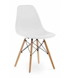 Designer Plastic Dining Side Chair - front angle