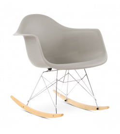 Eames RAR Rocking Chair Replica - Beige, Chrome Legs & Beech Runners 