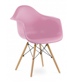 Eames DAW Chair Replica - Pink & Beech Legs 