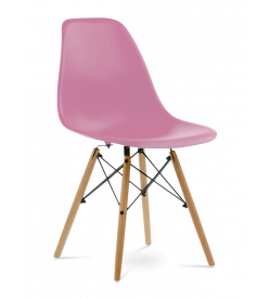 Eames DSW Chair Replica - Pink & Beech Legs 