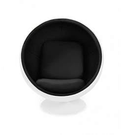 Aarnio Style Ball Chair - Black Wool