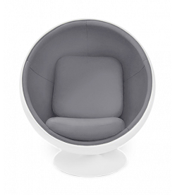 Aarnio Style Ball Chair - Light Grey Wool