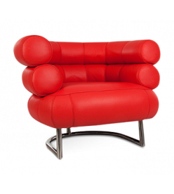 Gray Style Bibendum Chair - Red Leather