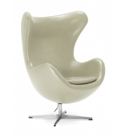 Jacobsen Style Egg Chair - Ivory Leather